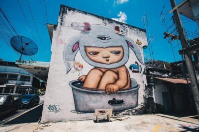 2-hour Bangkok Old City Night CHOB TUK TUK + Talat Noi Street Art