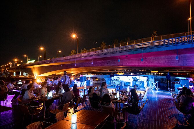 5 Star Luxury Bangkok Dinner Cruise On Wonderful Pearl Cruise - Passing Taksin Bridge and the city lights