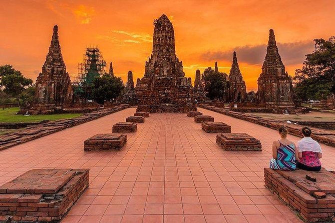 Afternoon Ayutthaya heritage site & River Boat Ride at Sunset - Wat Chaiwatthanaram at the best time of day