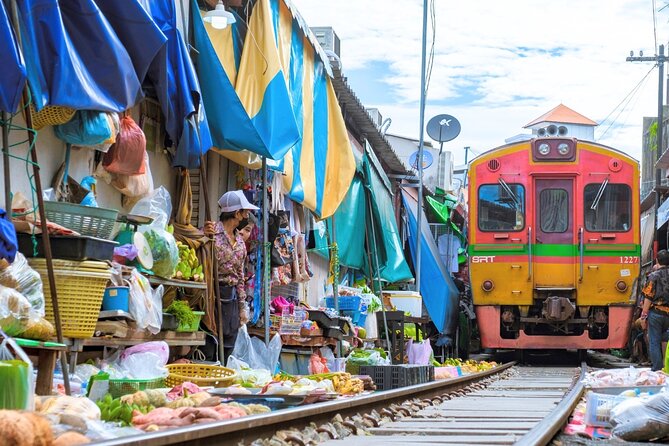 Amphawa Floating Market & Maeklong Railway Train Market Tour - Wat Bang Kung and the temple inside the trees