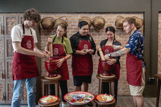 Authentic Thai Cooking with the Largest market visit &TukTuk ride - Inside the clean, small-group cooking school