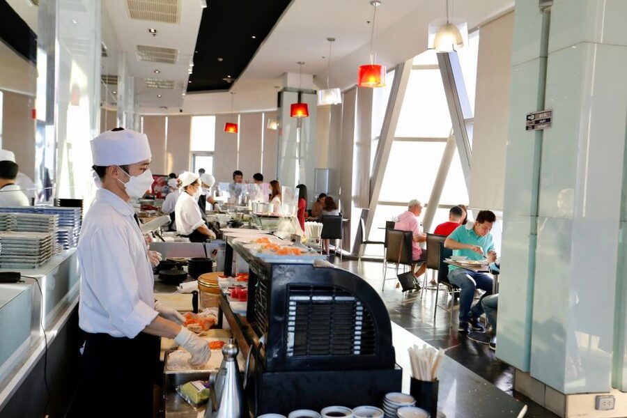 Bangkok: Baiyoke Observation Deck Ticket with Buffet Meal - The fruit buffet on the 18th floor