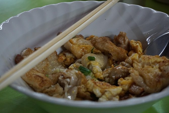Bangkok Evening Street Food Tuk Tuk Adventure - Worachak Road and food in a narrow lane