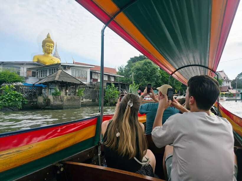 Bangkok Long Boat Canal a Big Buddha & Culture Markets Tour - Wat Paknam and the Big Buddha from the canal