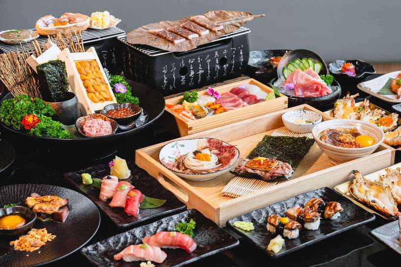 Bangkok: NAMA Japanese and Seafood Buffet Dinner - Starting with sashimi at the buffet