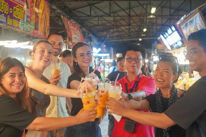 Bangkok Night Market Tour Dinner and Vintage Find - A drink, snacks, and time to slow down
