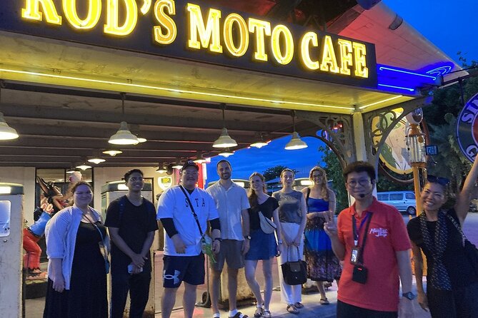 Bangkok Night Market Tour Dinner and Vintage Find - Talad Rot Fai Srinakarin after dark