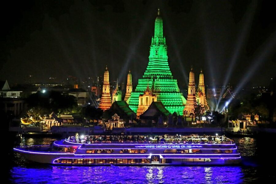 Bangkok: White Orchid Chao Phraya Dinner Cruise - The dinner route past Bangkok’s bridges