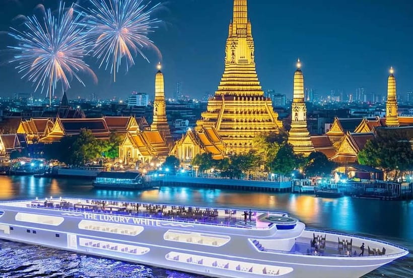 Bangkok: White Orchid Chao Phraya Dinner Cruise free Beer - The dinner buffet: good value, modest selection