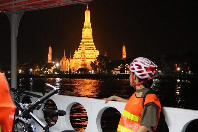 Bike Bangkok at Night with Thai Dinner - A short ferry ride across the Chao Phraya