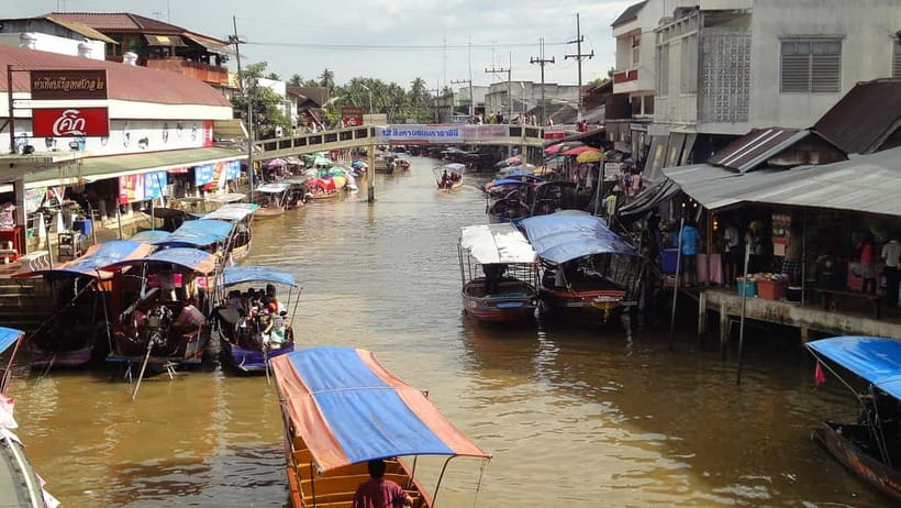 BKK: Damnoen Floating Market, Maeklong Rail & River Bridge - Key points at a glance