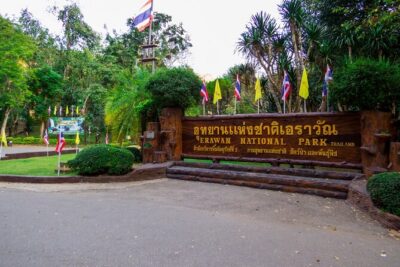 Erawan Waterfall and Elephant care from Bangkok -Private Tour