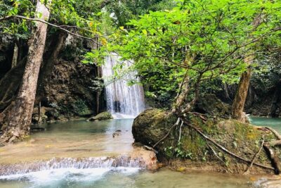 Erawan Waterfall and River Kwai Bridge Day Tour from Bangkok