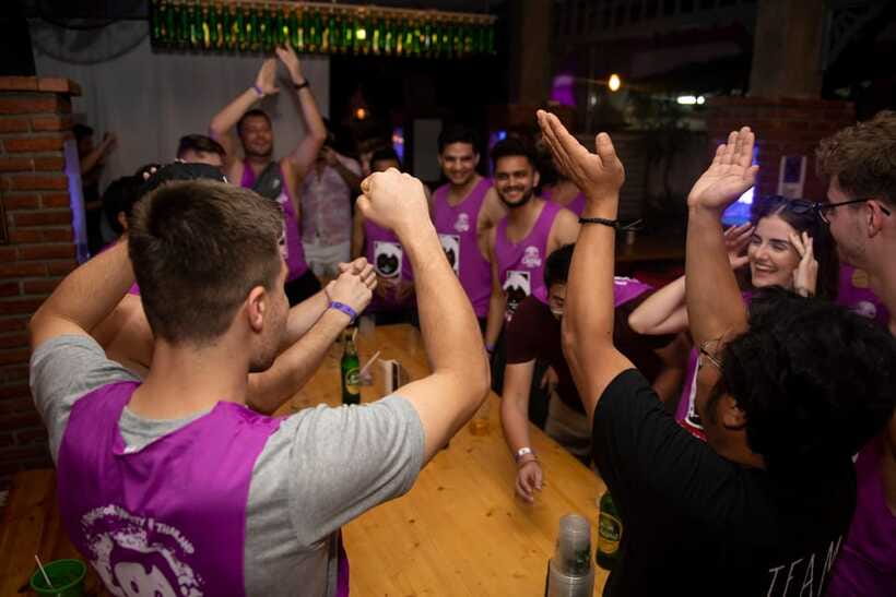 Mad Monkey Bangkok Pub Crawl - Rere on Khao San Road at 11:15 PM