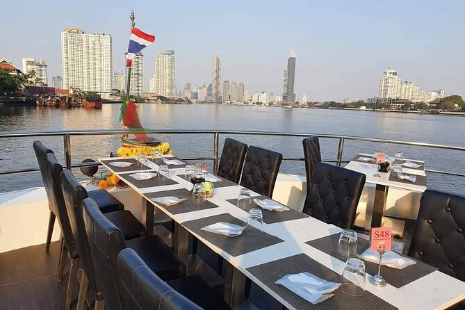 Meridian Sunset Dinner Cruise - Floating Paradise From ICONSIAM Bangkok - Wat Kanlayanamit and the quieter riverfront