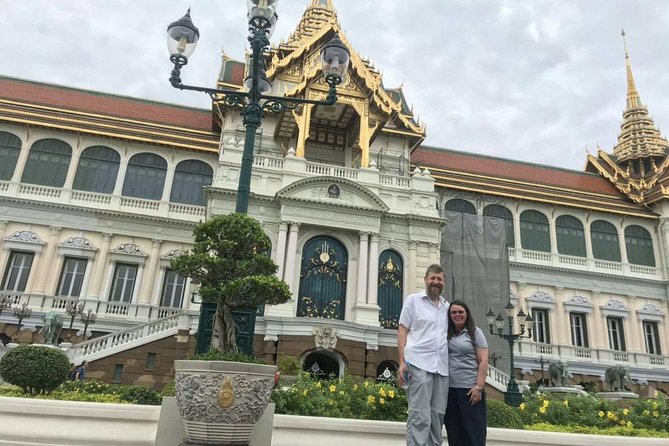 Private Grand Palace Bangkok City Tour & Klong Longtail Boat Trip - Wat Arun from the river and shore