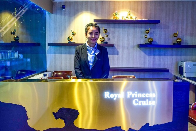 Royal Princess Cruise - Sunset Program on Chao Phraya River, Bangkok - Wat Kalayanamitr and the Thonburi shoreline