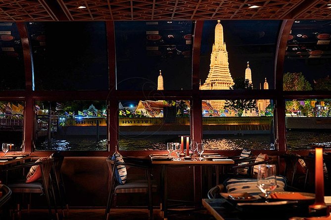 Saffron Luxury Dinner Cruise: A Journey on the River of Kings - The Grand Palace and Wat Arun after dark