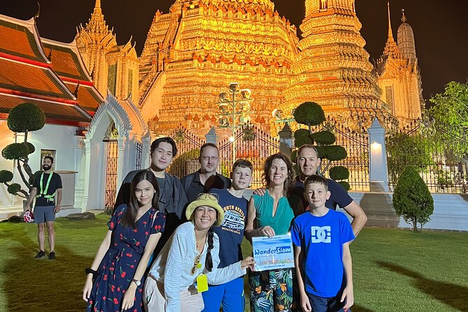 Tuk-tuk tour Bangkok by Night with Chinatown meal and hotel transfers - Wat Arun by river boat