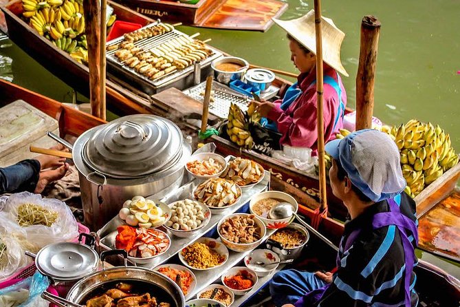 VIP Private Tour Damnoen Saduak+ Amphawa + Mae Klong Railway - Wat Bang Kung and the Tree-in-the-Midst Temple